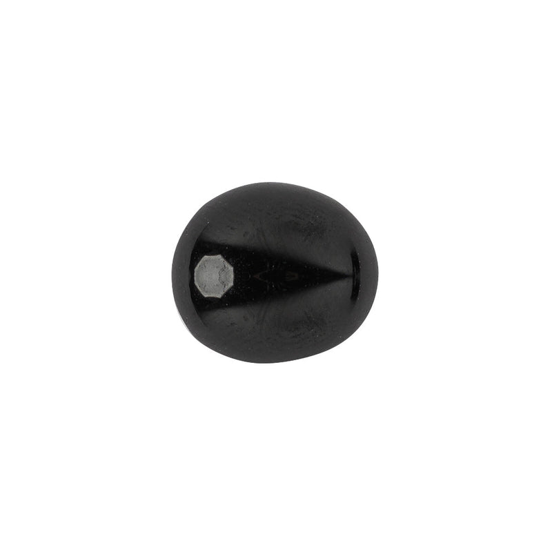 Darkest Pearl Blue Dome Shaped Oval Self Back Button - 24L/15mm