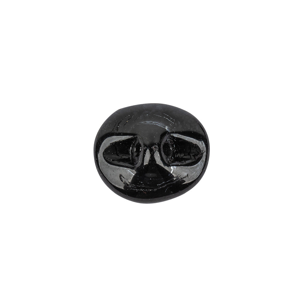 Hematite Dome Shaped Oval Self Back Button - 24L/15mm