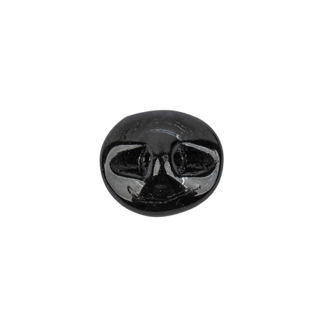 Hematite Dome Shaped Oval Self Back Button - 24L/15mm