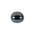 Hematite Dome Shaped Oval Self Back Button - 24L/15mm