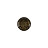 Amber and Bronze Iridescent Resin-Casted Blouse Button - 17L/10.5mm