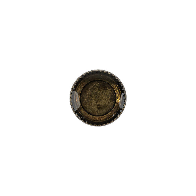 Amber and Bronze Iridescent Resin-Casted Blouse Button - 17L/10.5mm