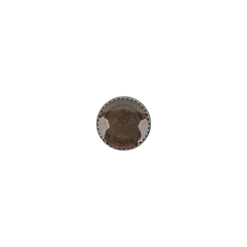Amber and Bronze Iridescent Resin-Casted Blouse Button - 14L/9mm