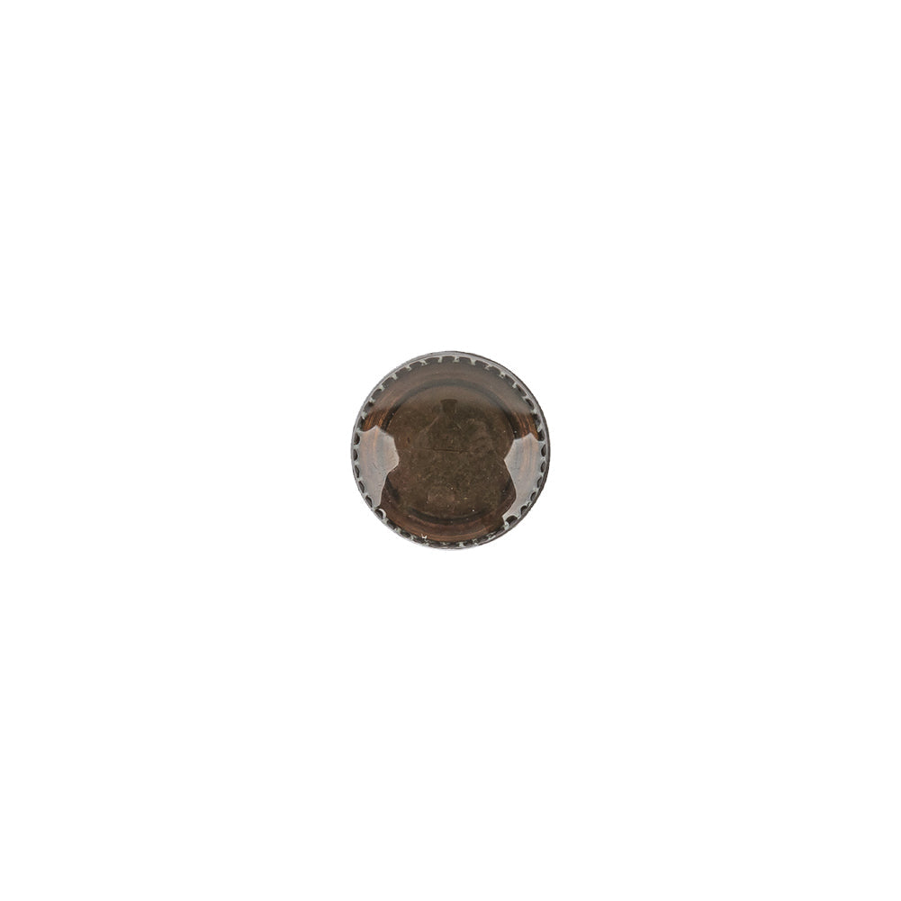 Amber and Bronze Iridescent Resin-Casted Blouse Button - 14L/9mm