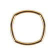 Bright Gold Rounded Square Metal Ring - 30mm
