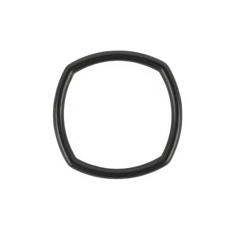 Carbon Rounded Square Metal Ring - 25mm
