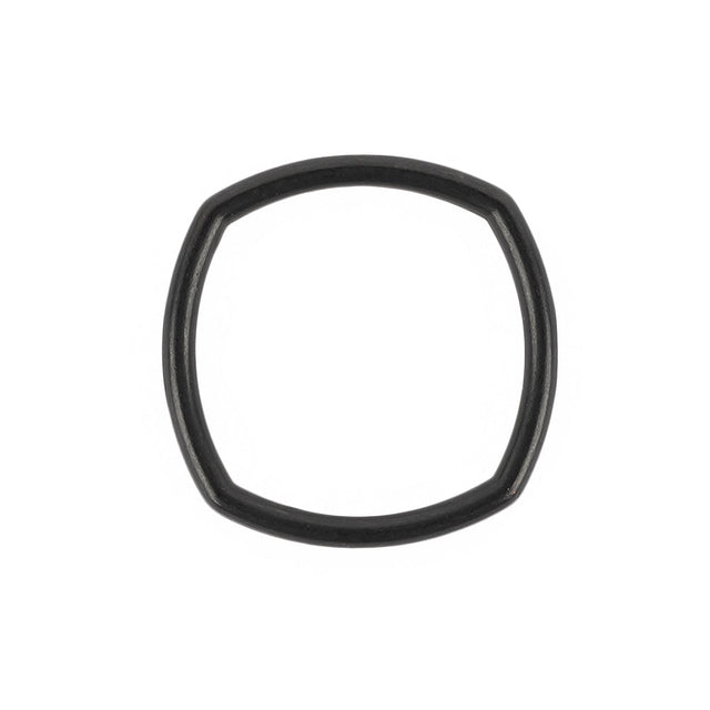 Carbon Rounded Square Metal Ring - 25mm