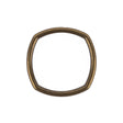Weathered Gold Rounded Square Metal Ring - 25mm