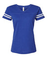 Women's Football V-Neck Fine Jersey Tee