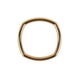 Bright Gold Rounded Square Metal Ring - 25mm