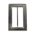 Nickel Hammered and Scored Textural Rectangular Slider - 55mm