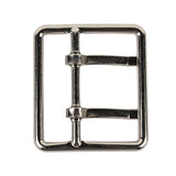Satin Nickel Double Tongue Metal Buckle - 48mm