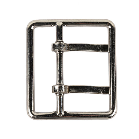 Satin Nickel Double Tongue Metal Buckle - 48mm