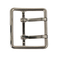 Satin Nickel Double Tongue Metal Buckle - 48mm