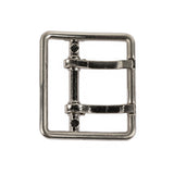 Satin Nickel Double Tongue Metal Buckle - 36mm