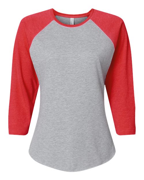 Women's Baseball Fine Jersey Three-Quarter Sleeve Tee