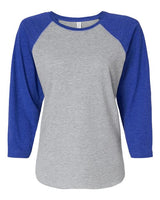 Women's Baseball Fine Jersey Three-Quarter Sleeve Tee