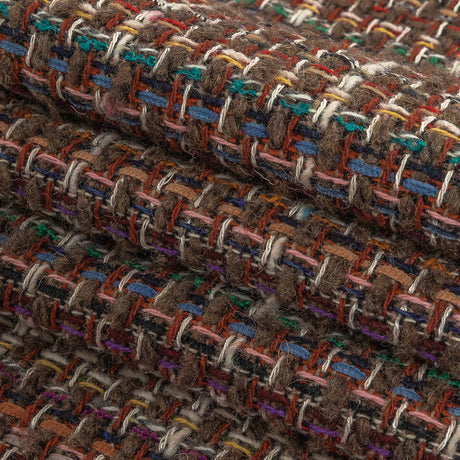 Italian Taupe, Olive and Multicolor Blended Wool Tweed