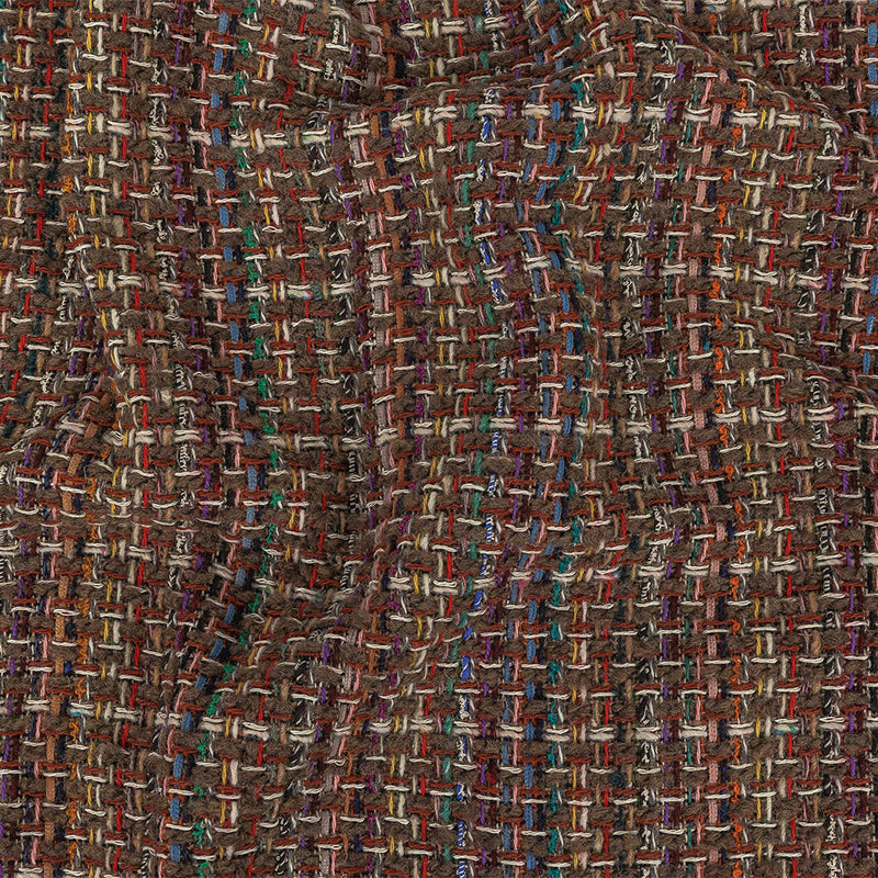 Italian Taupe, Olive and Multicolor Blended Wool Tweed