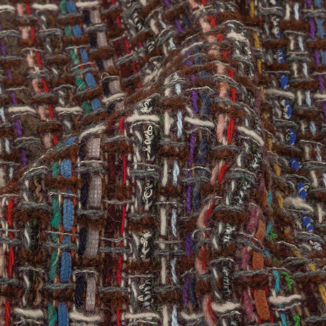 Italian Chocolate Multicolor Blended Wool Tweed