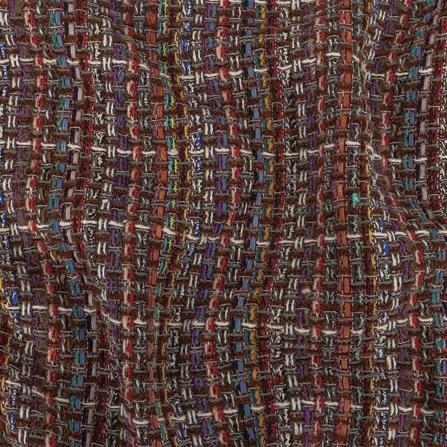 Italian Chocolate Multicolor Blended Wool Tweed