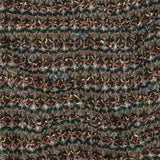 Italian Army Green, Yellow and Hot Pink Stripes Boucled Wool Sweater Knit
