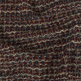 Burgundy, Gray Green and White Loopy Wool Sweater Knit