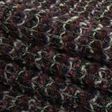 Rose, Eggplant and Metallic Silver Loopy Wool Sweater Knit