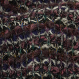 Rose, Eggplant and Metallic Silver Loopy Wool Sweater Knit