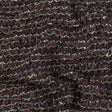Rose, Eggplant and Metallic Silver Loopy Wool Sweater Knit