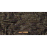 Charcoal, Purple, and Mustard Chunky Wool Knit with Metallic Silver Accents