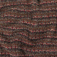 Dark Gull Gray, Golden Olive and Coral Stripes Boucled Wool Sweater Knit