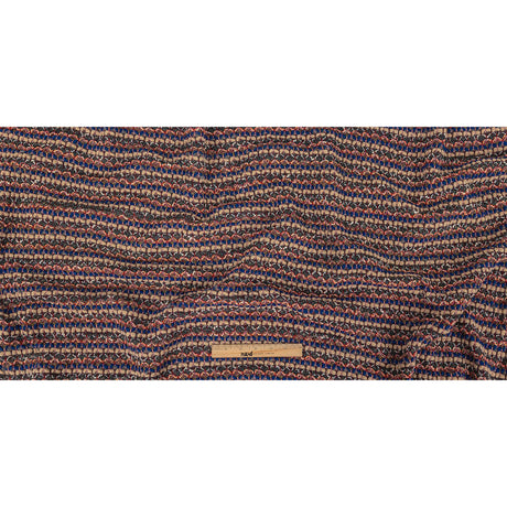 Blue, Sesame, and Wine Chunky Striped Wool Knit