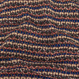 Blue, Sesame, and Wine Chunky Striped Wool Knit
