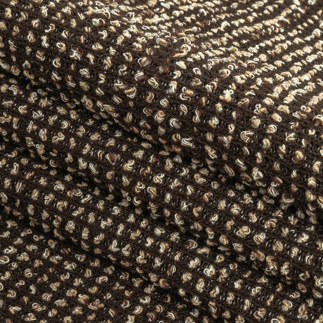 Pale Beige and Black Nubby Boucled Knit
