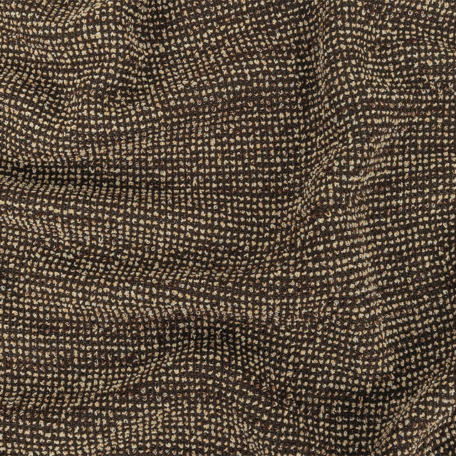 Pale Beige and Black Nubby Boucled Knit