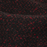 Black and Dark Pink Speckled Tactile Woolen Woven