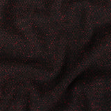 Black and Dark Pink Speckled Tactile Woolen Woven