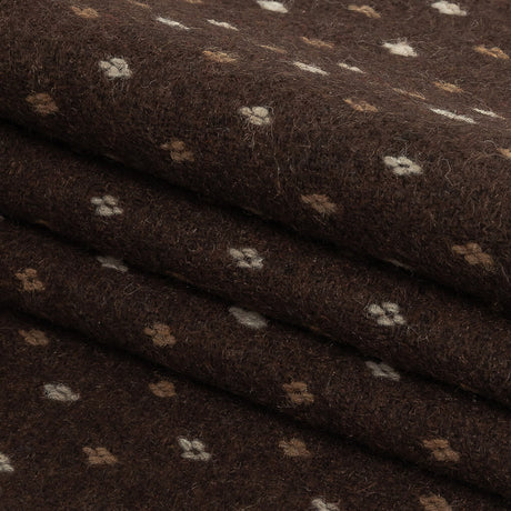 Brown, Otter and Sugar Swizzle Diamonds Brushed Blended Cotton Jacquard