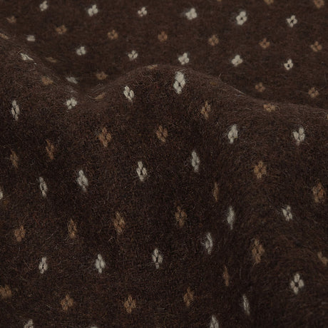 Brown, Otter and Sugar Swizzle Diamonds Brushed Blended Cotton Jacquard
