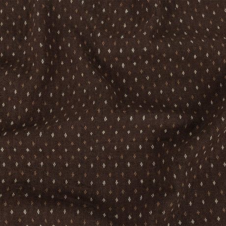 Brown, Otter and Sugar Swizzle Diamonds Brushed Blended Cotton Jacquard