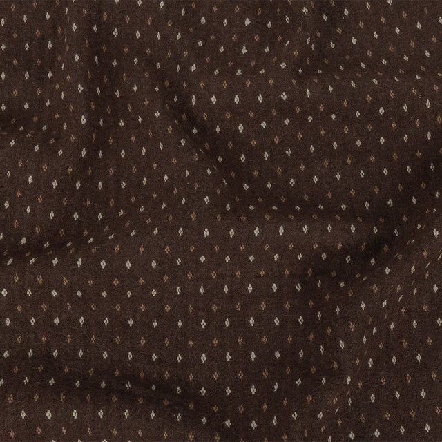 Brown, Otter and Sugar Swizzle Diamonds Brushed Blended Cotton Jacquard