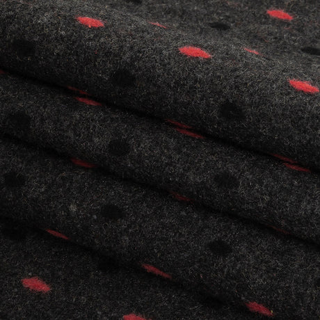 Peat, Black and Pink Broken Stripes or Spots Brushed Woven
