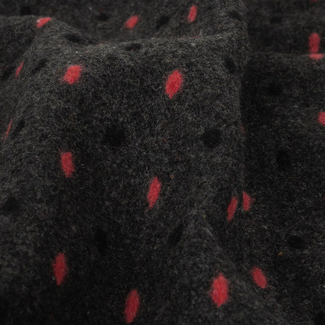Peat, Black and Pink Broken Stripes or Spots Brushed Woven