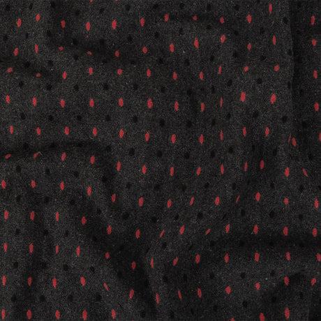 Peat, Black and Pink Broken Stripes or Spots Brushed Woven