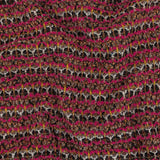 Italian Hot Pink, Gray and Mustard Stripes Wool Boucle Sweater Knit