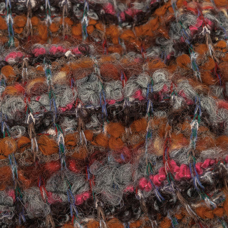 Italian Pumpkin, Drizzle, and Fandango Pink Striped Wool Boucle Knit