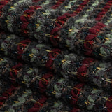 Italian Burgundy, Raven and Brunette Striped Chunky Wool Knit