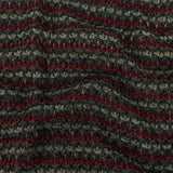 Italian Burgundy, Raven and Brunette Striped Chunky Wool Knit