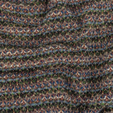 Italian Navy, Dusty Blue and Green Striped Boucle Wool Sweater Knit